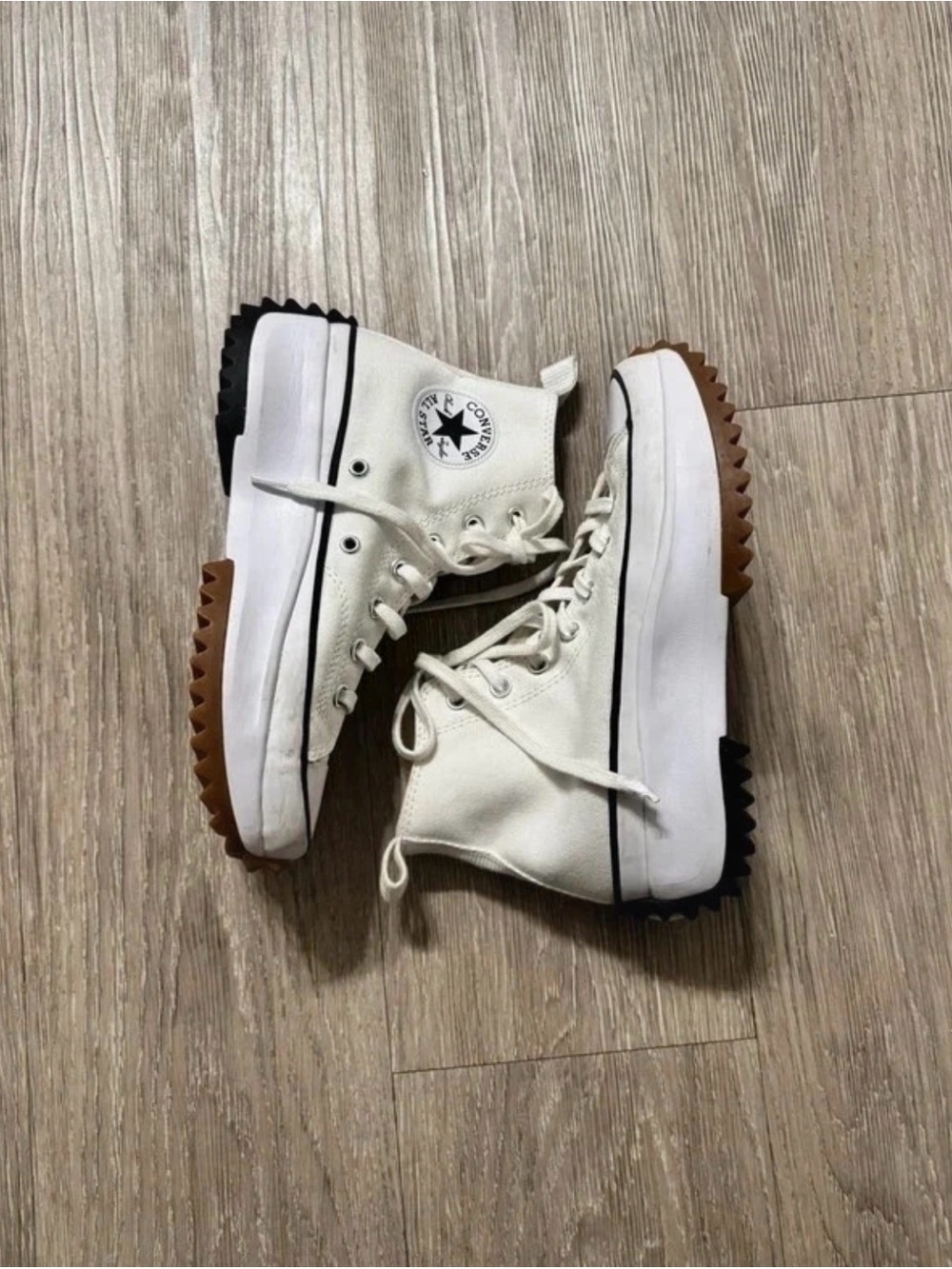 Converse White Run Star Hike Platform Sneakers